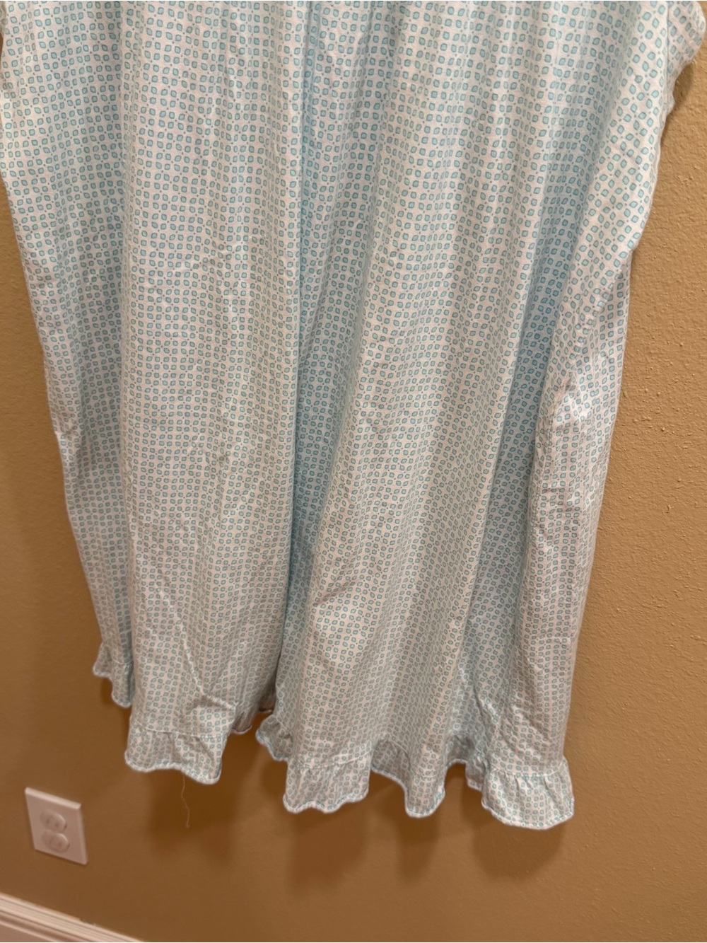 Eileen West Light Blue Smocked Short Sleeve Nigh Gown Dress XL - Picture 5 of 13